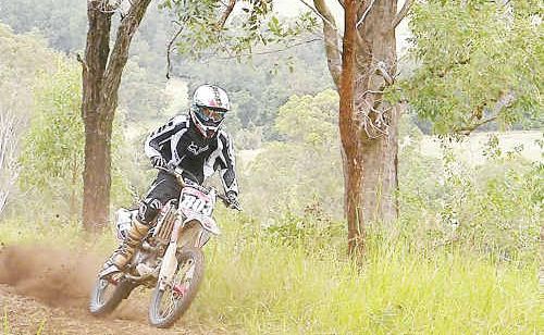 Gympie Motorcycle Club competitor Peter-Daniel Allan sends the dust flying as he tackles the course in New South Wales last month. Gympie Motorcycle Club competitor Peter-Daniel Allan sends the dust flying as he tackles the course in New South Wales last month.